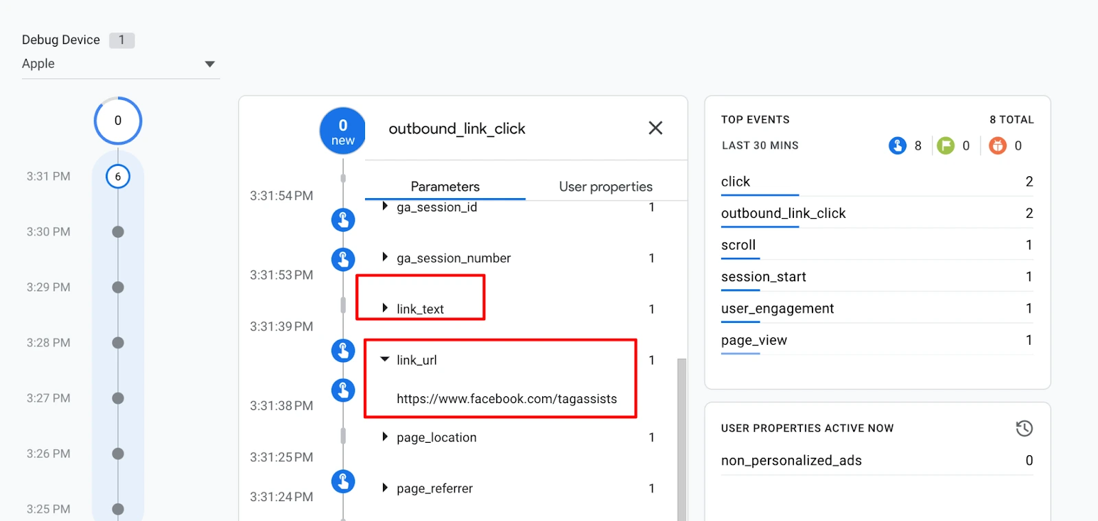 Verify in GA4 DebugView
