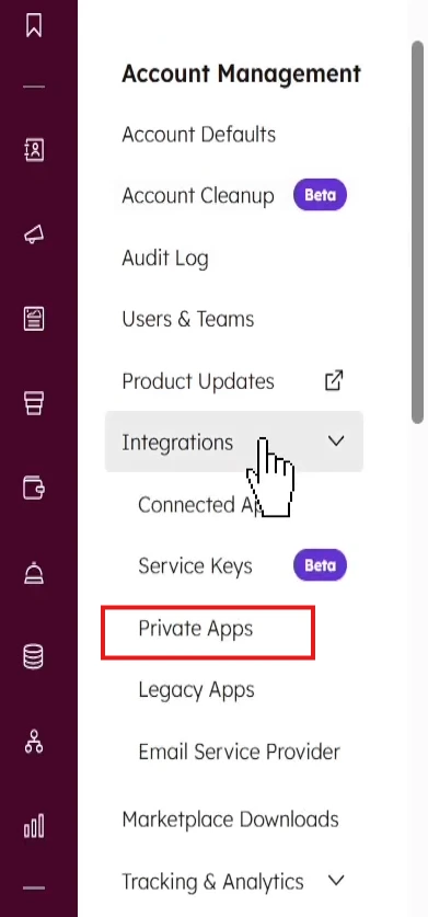 Create HubSpot Private App and get access token